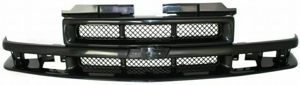 Matte Black Grille with Mesh and Molding U536