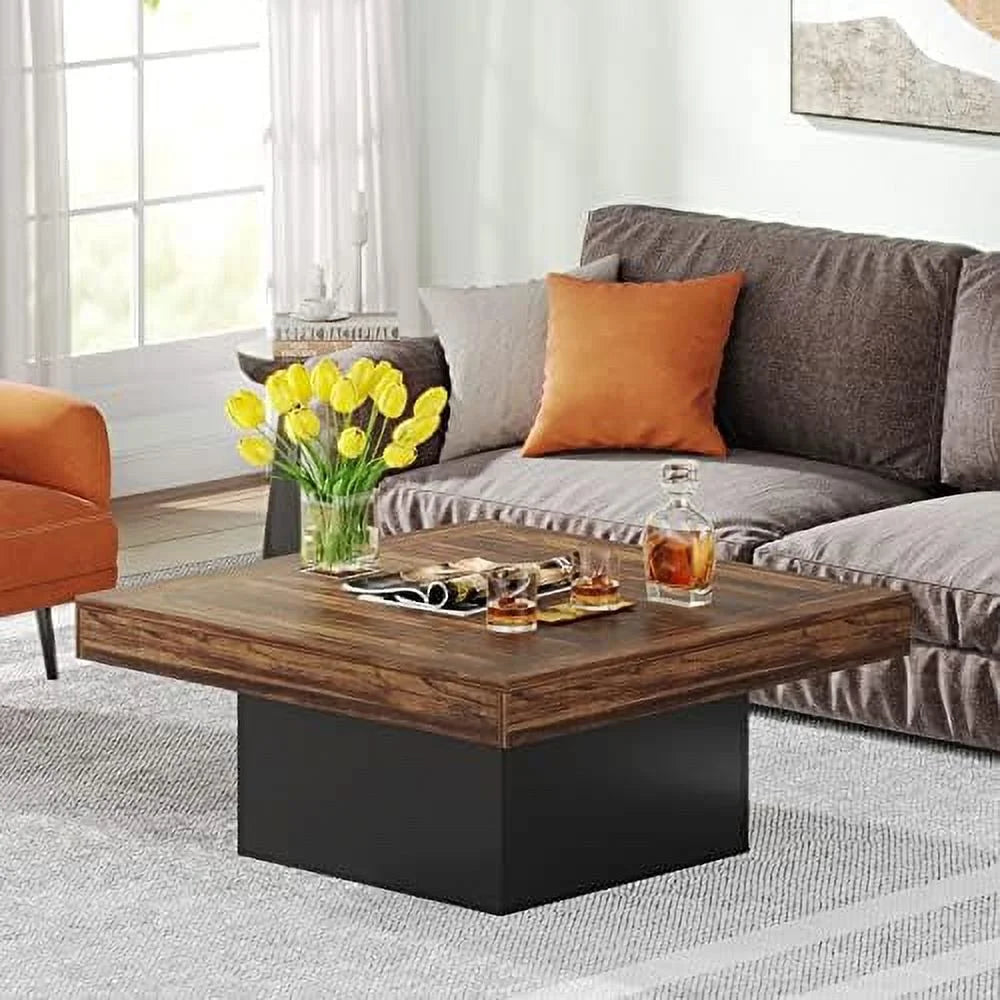 Square LED Engineered Wood Coffee Table K537
