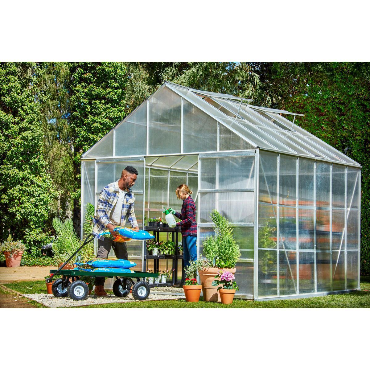10 ft. x 12 ft. Greenhouse with 4 Vents I85885