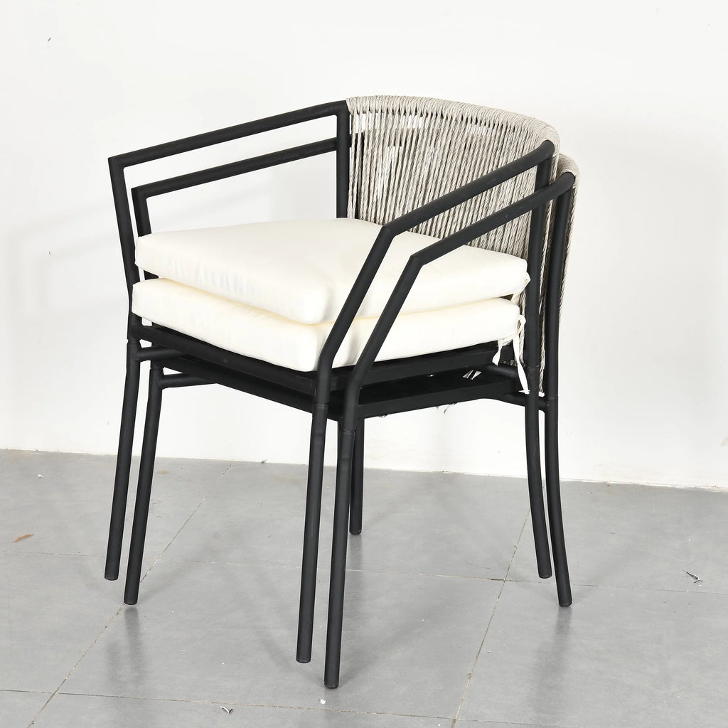 3-Piece Outdoor Wicker Bistro Set with Cushions L2279