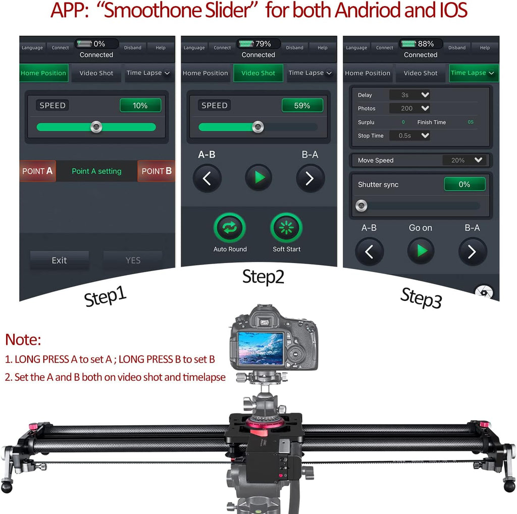 Motorized Carbon Fiber Camera Slider U12463