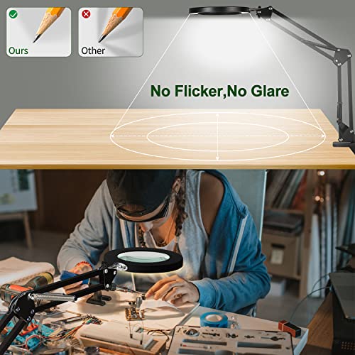 10X Magnifying Desk Lamp with Clamp, White A860332