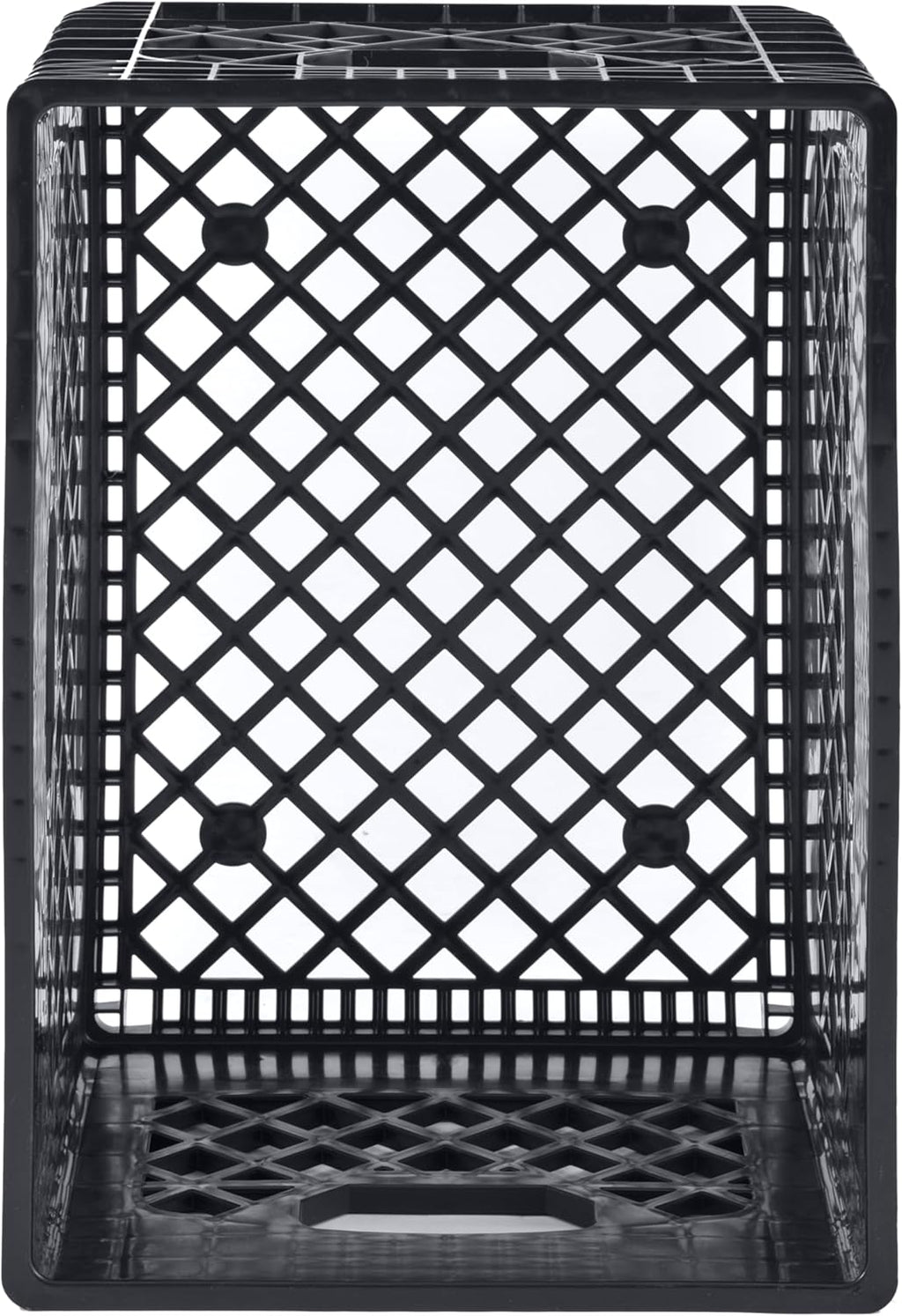 Black 24QT Heavy-Duty Plastic Milk Crate B1553