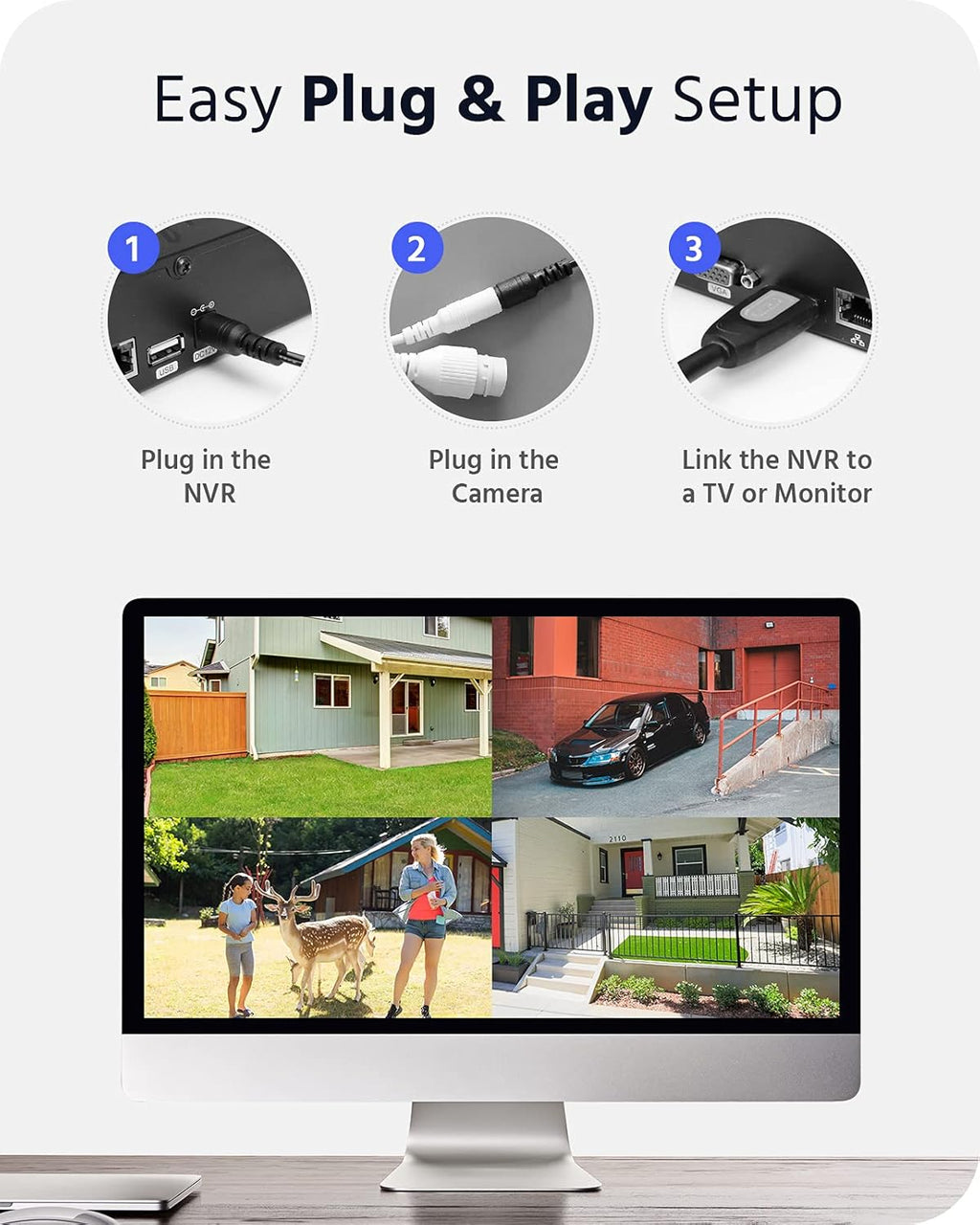 8CH Wireless Security Camera System with 1TB Hard Drive D3195