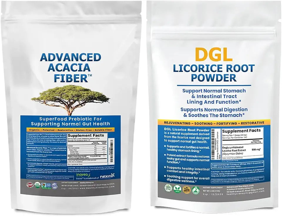 Acacia Fiber Powder 2.5 lbs Soluble Fiber DGL Licorice Supplement V146023