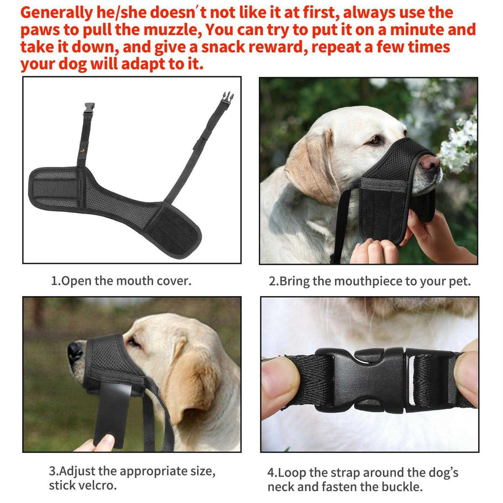 Soft Nylon Adjustable Dog Muzzle L2299