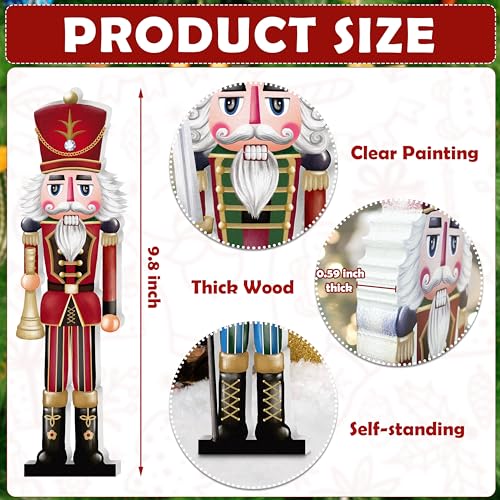 Christmas Wooden Nutcracker Table Centerpieces 4Pcs W70325