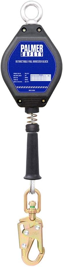 30 FT Self Retracting Lifeline Galvanized Cable Snap Hook Y726213