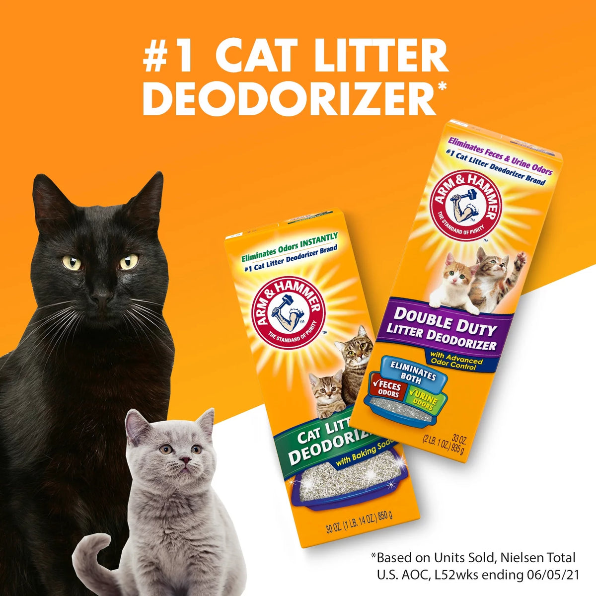 Cat Litter Deodorizer with Baking Soda, 30oz F485354