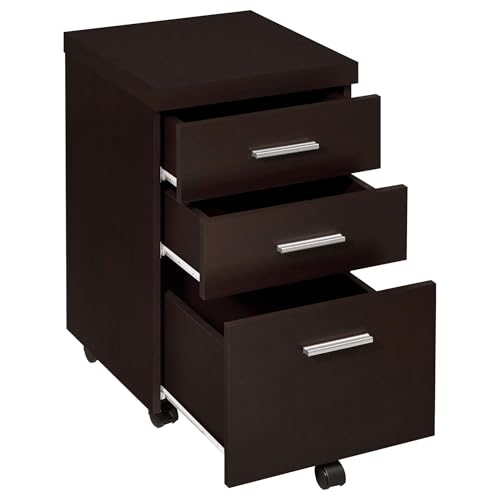 3 Drawer Mobile File Cabinet Cappuccino Z86274