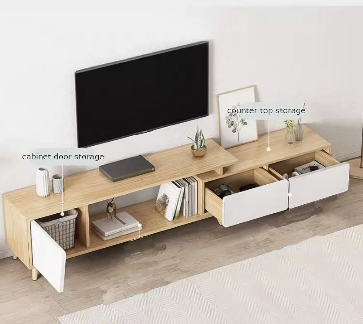 TV Cabinet with 3 Drawers and Shelf Z27396