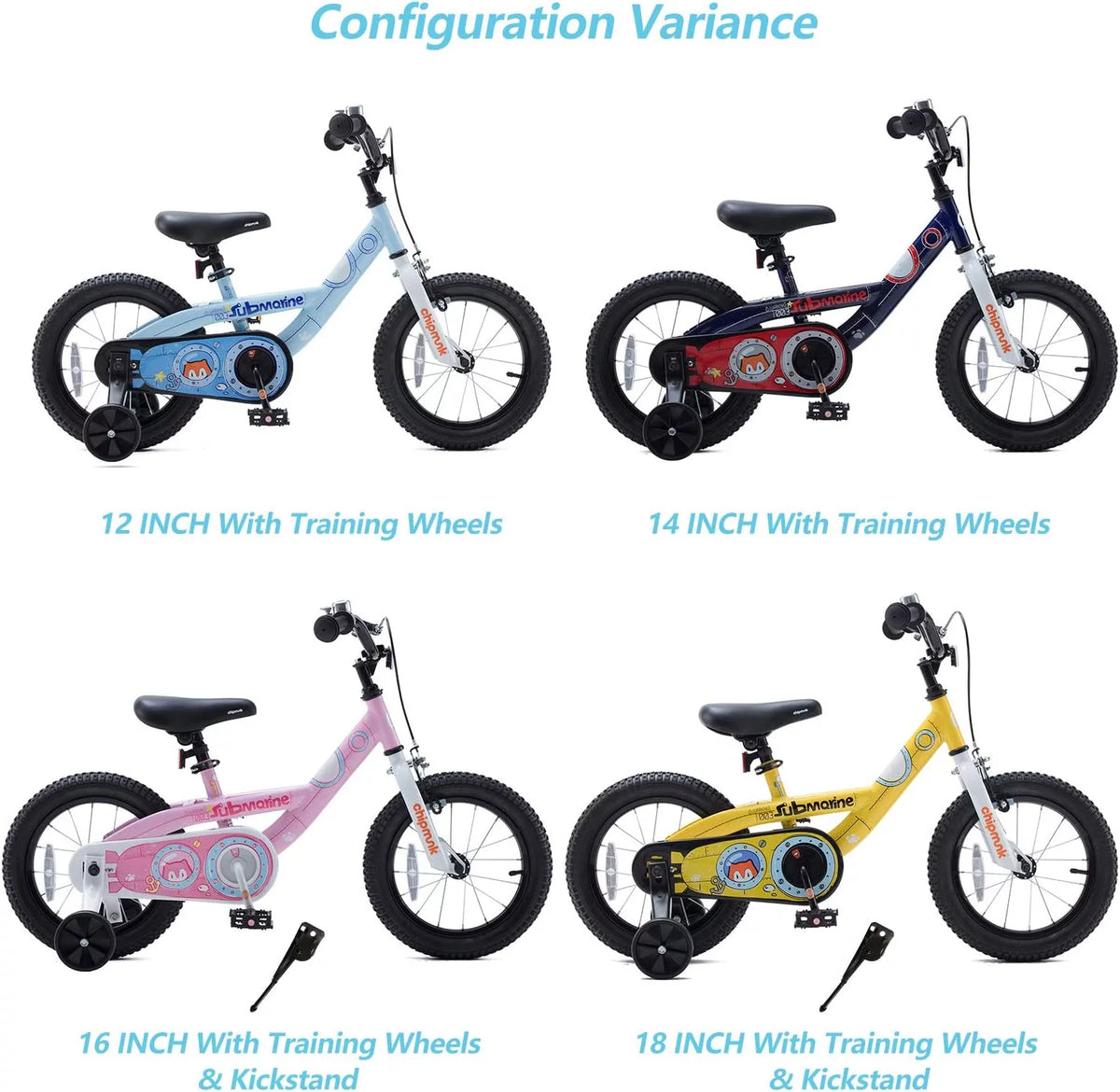 18 In Blue Steel Bike with Kickstand I83997