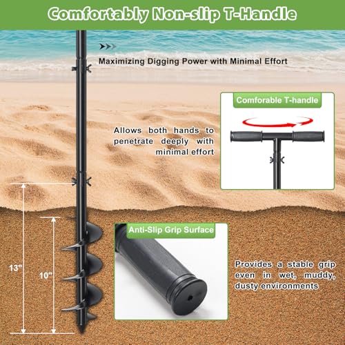 38 Inch Post Hole Digger Hand Auger Spiral Drill K6799