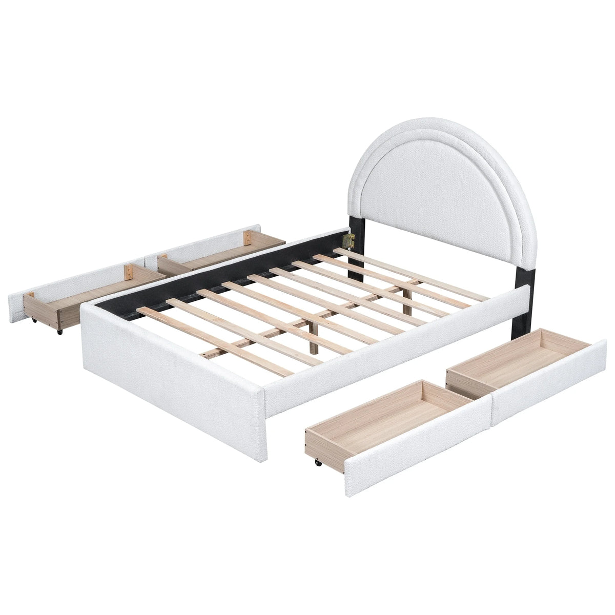 Upholstered Platform Bed With Four drawers Full K705