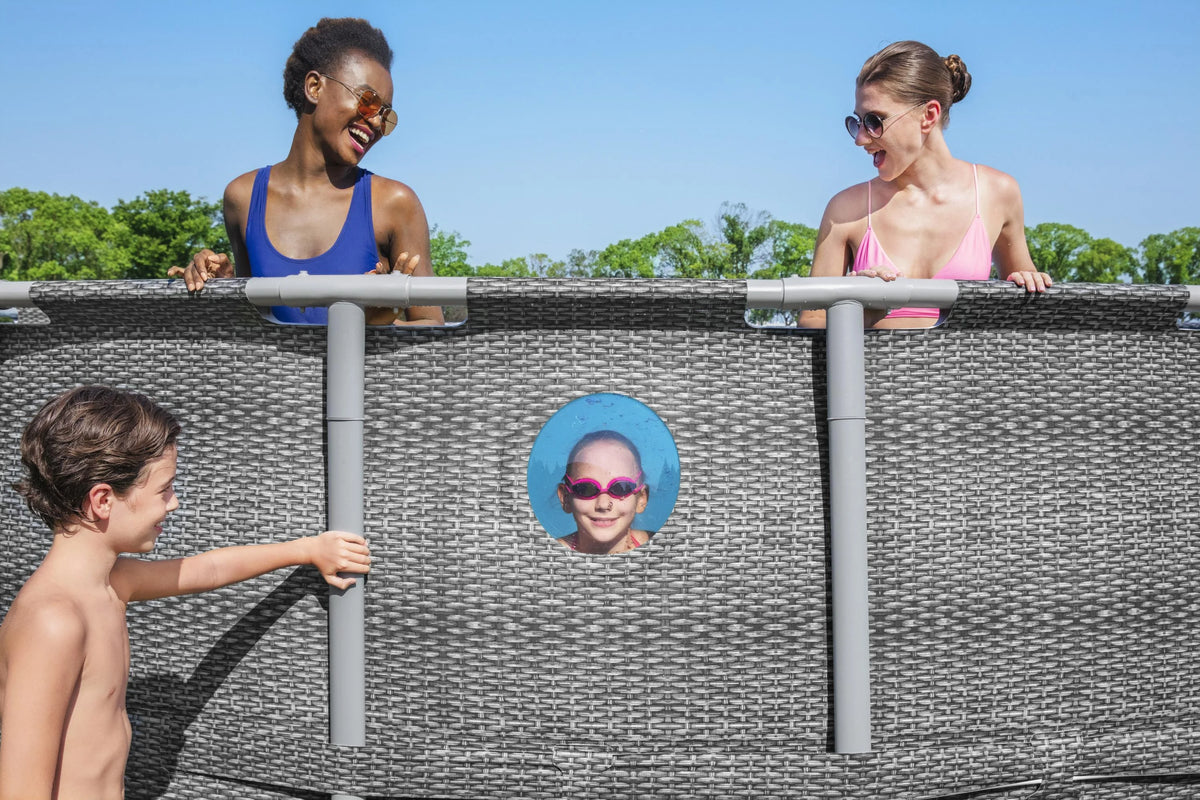22'x52" Power Steel Frame Round Swimming Pool Set F347