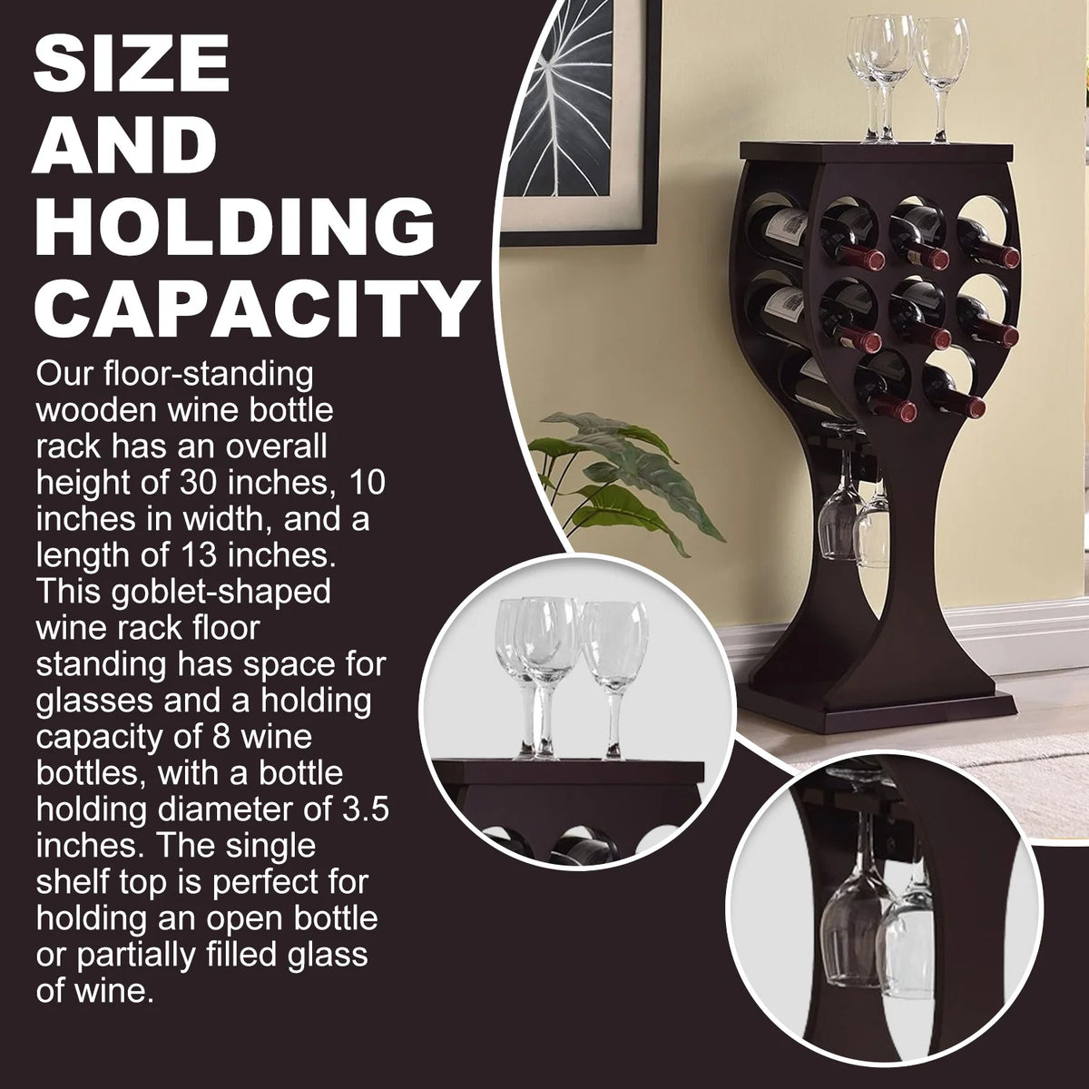 Freestanding Wine Rack & Cabinet M104