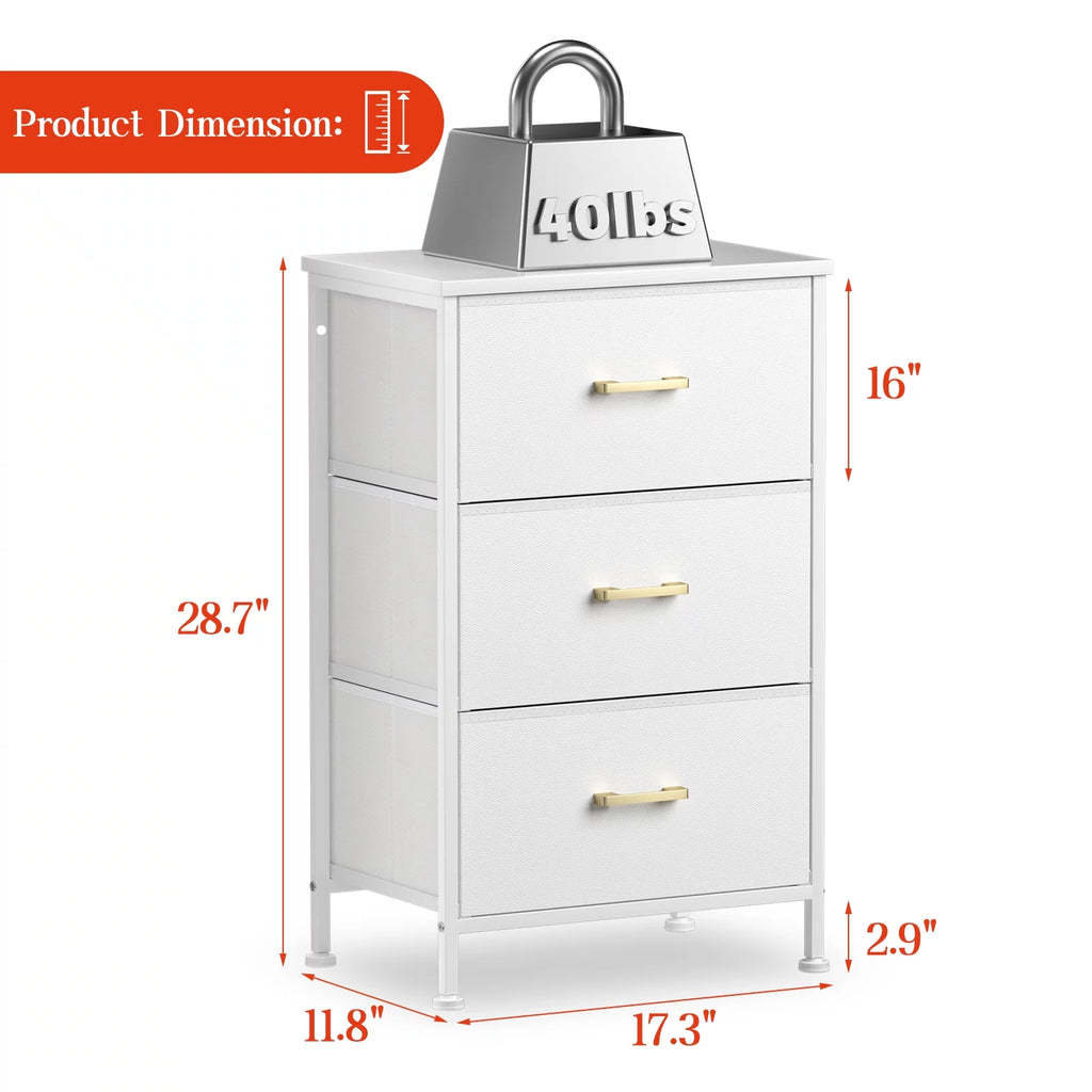 3 Drawer Nightstand V491723