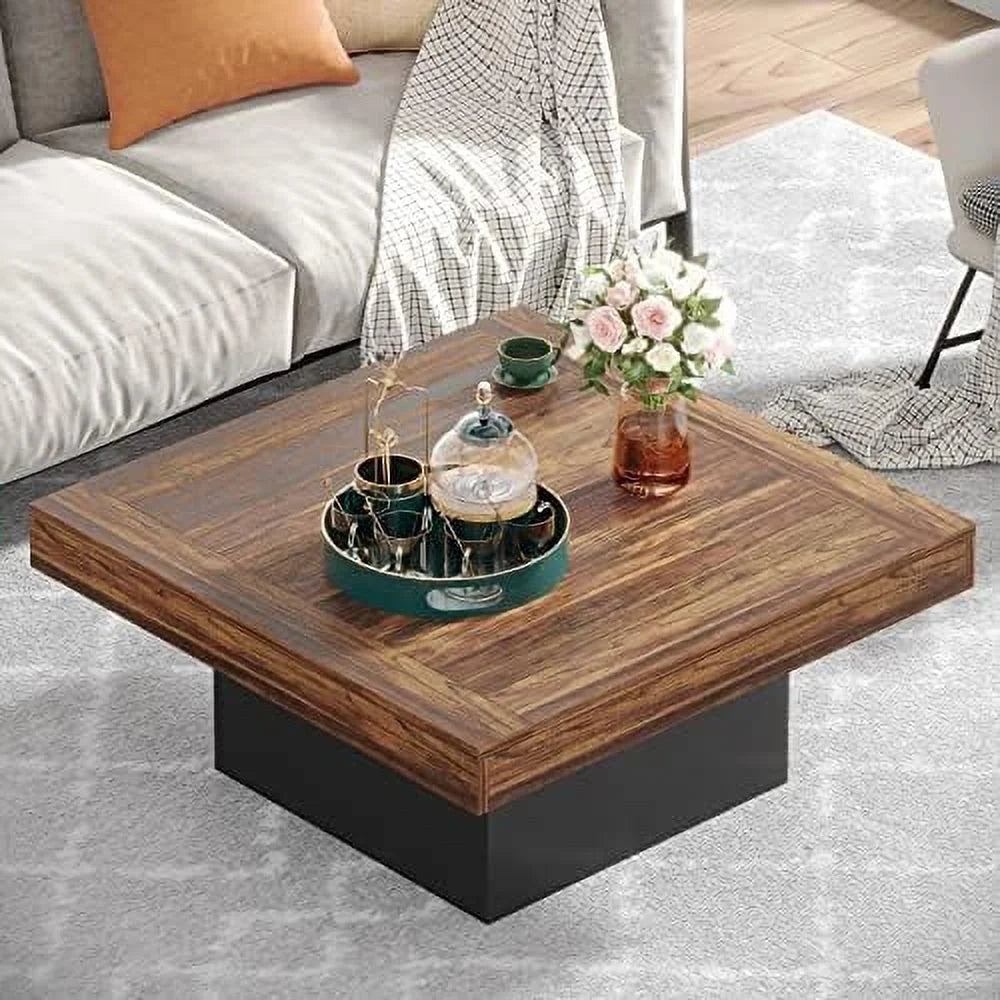 Square LED Engineered Wood Coffee Table K537