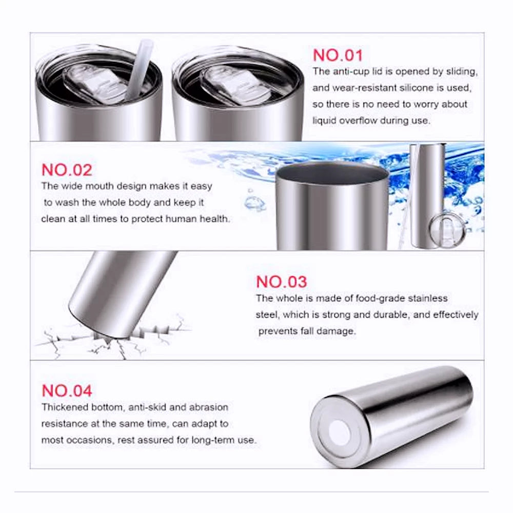 25 Pack 30oz Insulated Tumbler With Lids and Straws A656868