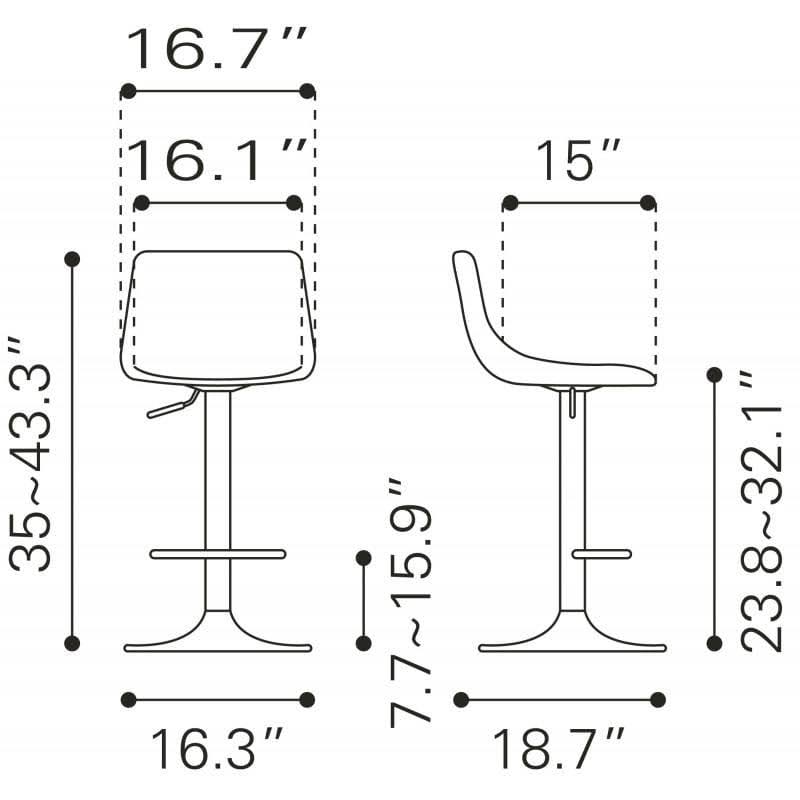 Pink & Gold Bar Chair S21824