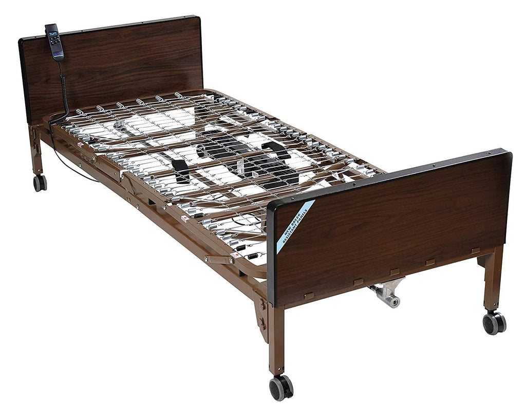 Full Electric Hospital Bed with Full Rails and Spring Mattress S1317