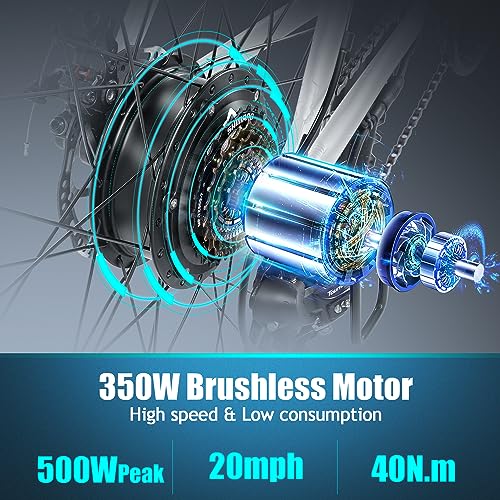 26" 48V 500Wh Electric Bike with Removable Battery E899219