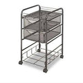 Onyx Mesh Mobile File with Four Supply Drawers D727013
