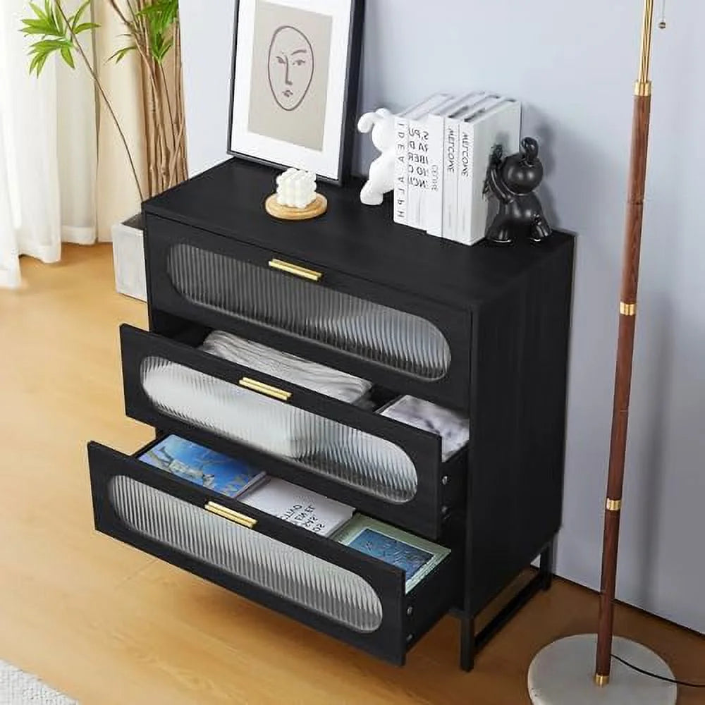 3 Drawer Wood Dresser X3982