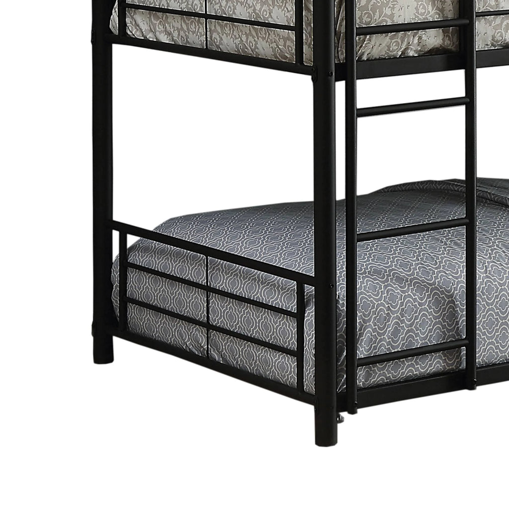 Triple Bunk Bed Full Sandy Black C38271