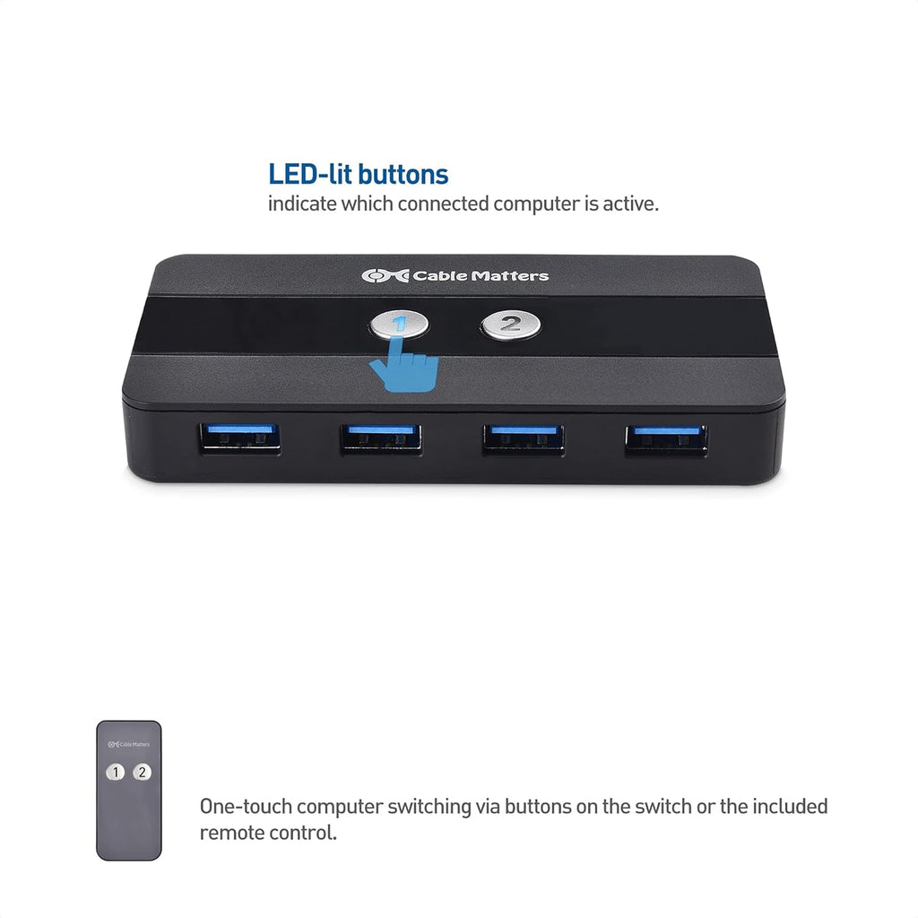 Dual 4K 60Hz USB C KVM Switch with HDMI, DisplayPort & 4x USB 3.0 W39359