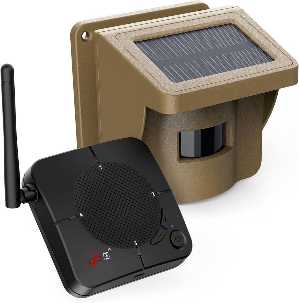 Solar Driveway Alarm System 2000ft Range Weatherproof 1 Sensor 1 Receiver W99934