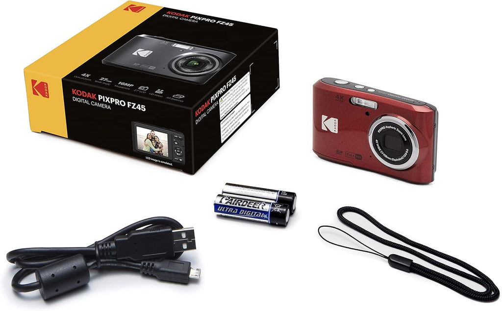 Red Digital Camera with 64GB SD Memory Card Y7450