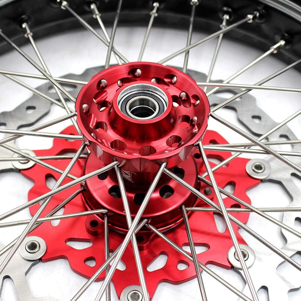 Red Hub Supermoto Wheels with CST Tires Z2460