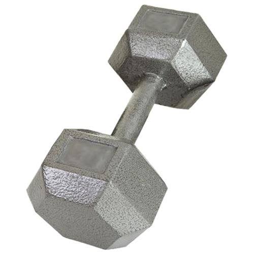 Gray Cast Iron Hex Dumbbell 75 lb U5473