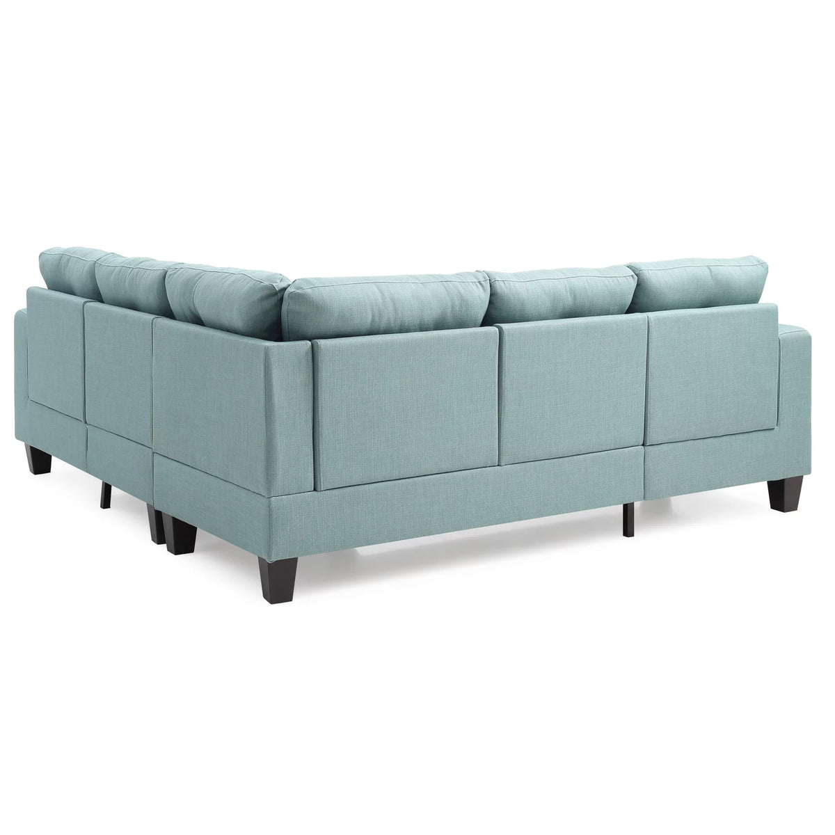 Teal Twill Fabric Sectional O548