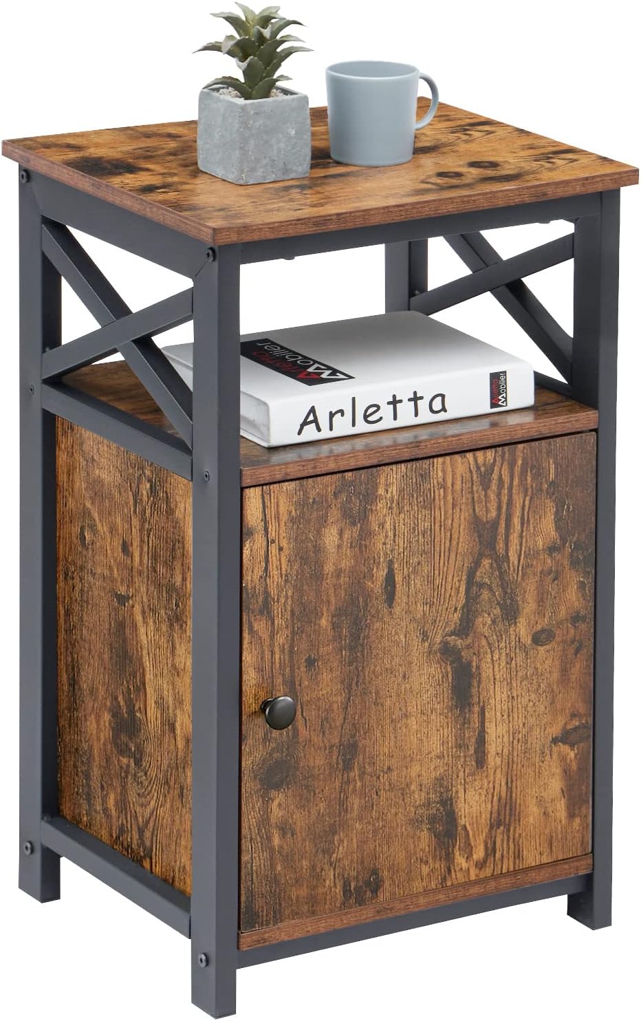 Rustic Brown Storage Cabinet and Drawer Nightstand G590193