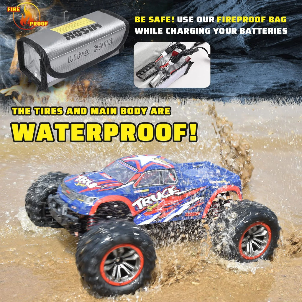 1:10 4WD RC Monster Truck, 48+ KMH, 2 Batteries F76615