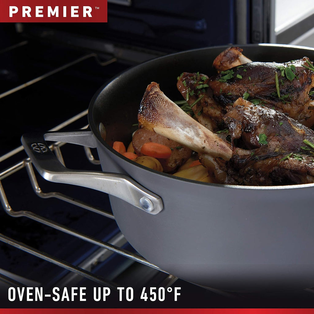 1.5-Quart Hard-Anodized Nonstick Sauce Pan with Cover Black V1839