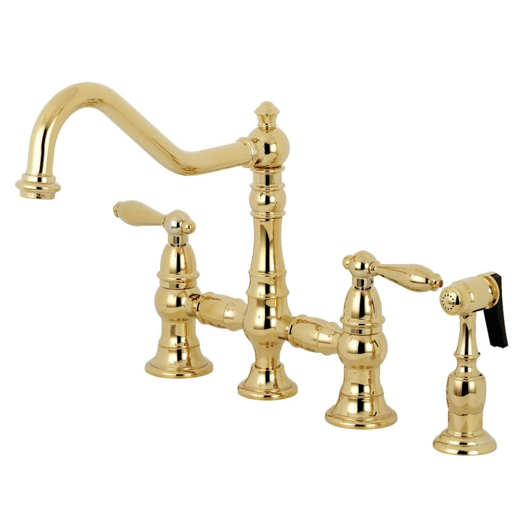Polished Chrome Kitchen Faucet with Side Sprayer N919705