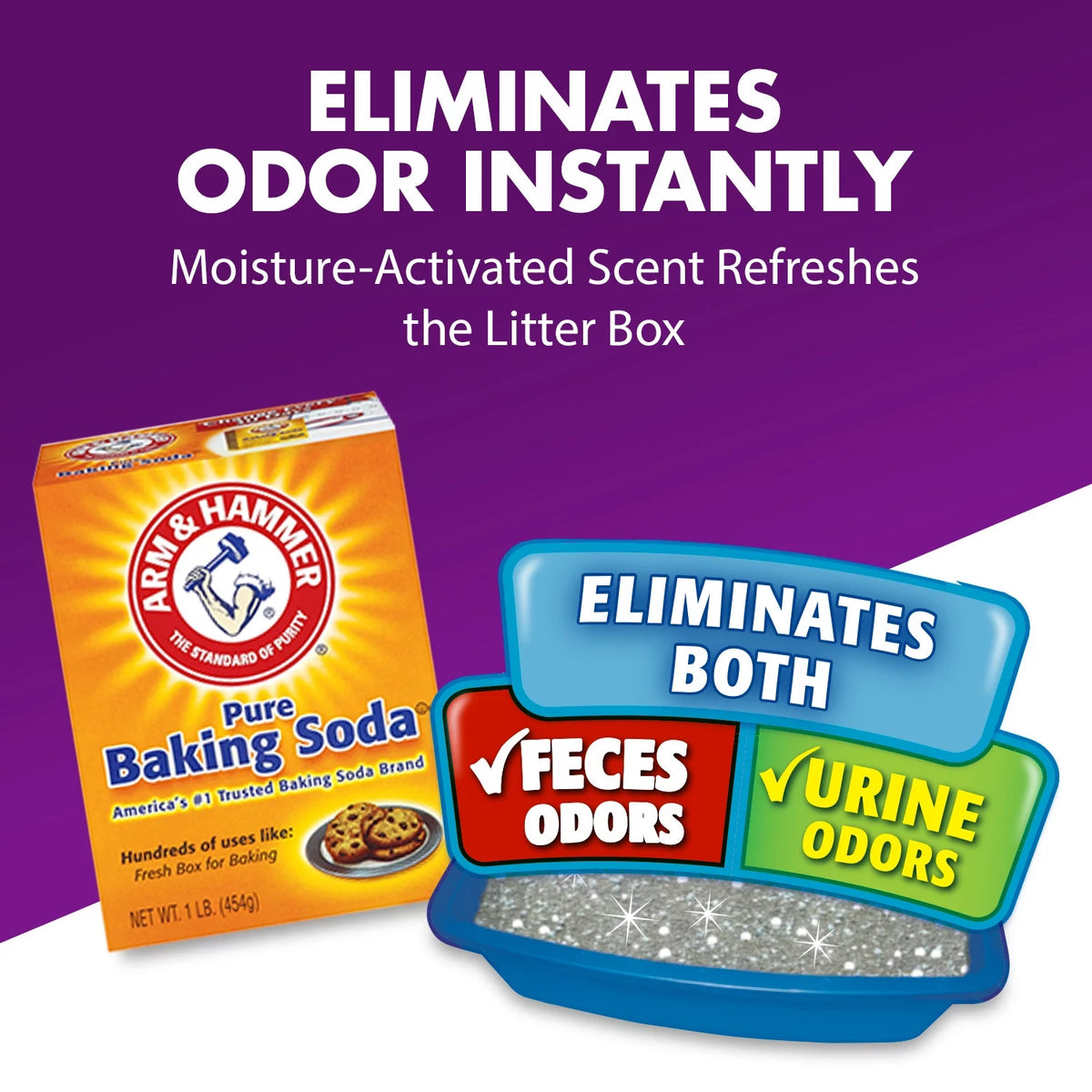Cat Litter Deodorizer with Baking Soda, 30oz F485354