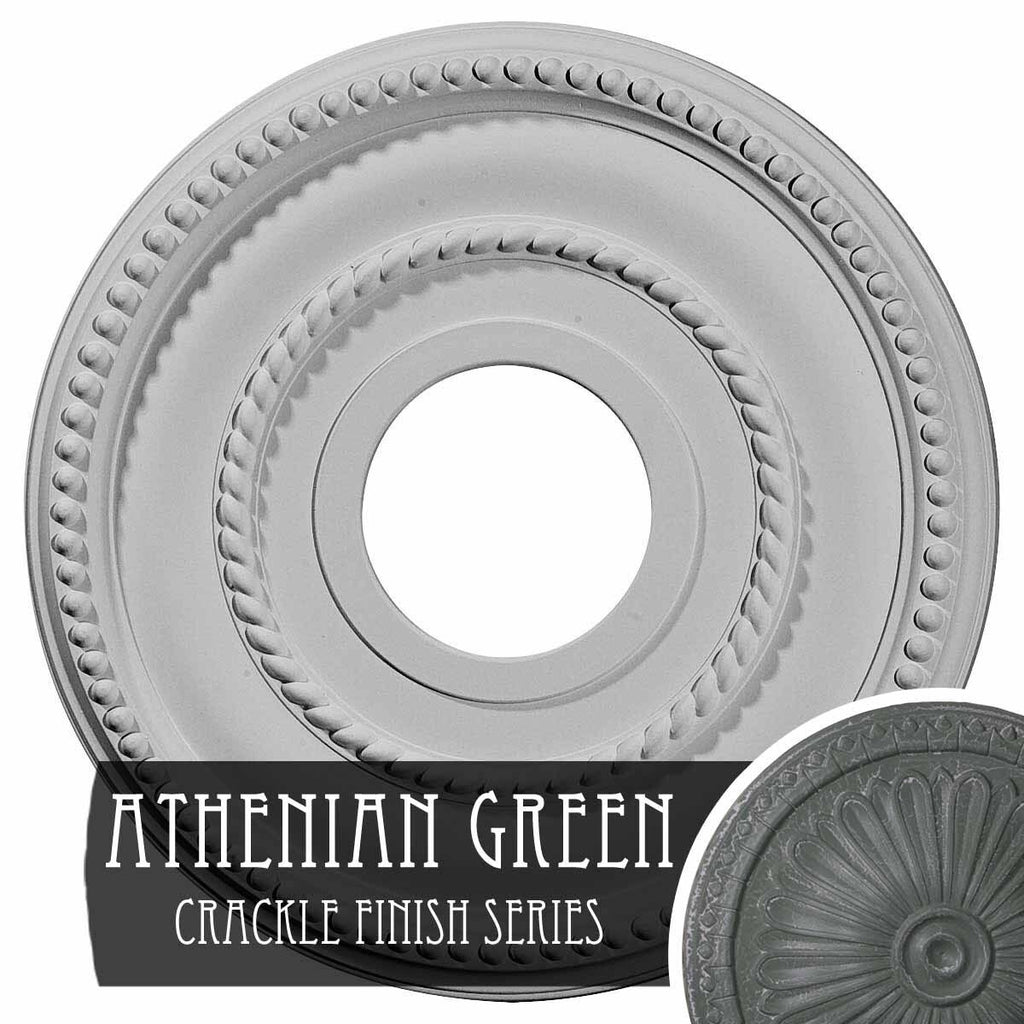 12 1/8x22OD x 3 5/8x22ID x 3/4x22P Hand-Painted Firebrick Ceiling Medallion F232571