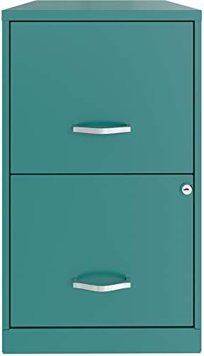18in 2 Drawer Metal File Cabinet Teal G316