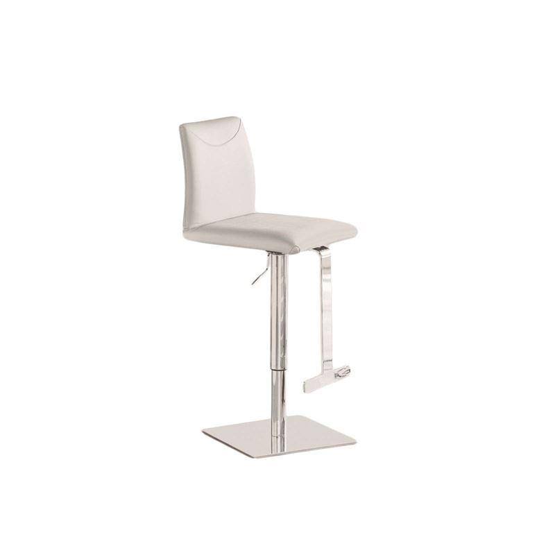 White Leather Bar Stool D53650