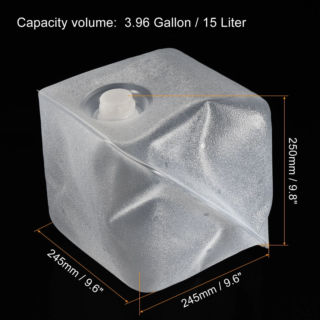 15 L Collapsible Water Container Cube Jug with Spigot and Sealing Cap M343
