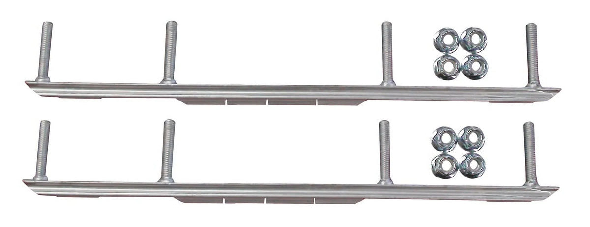 Orange Razor Snowmobile Skis with 7.5" Shaper Bars Complete Kit K664