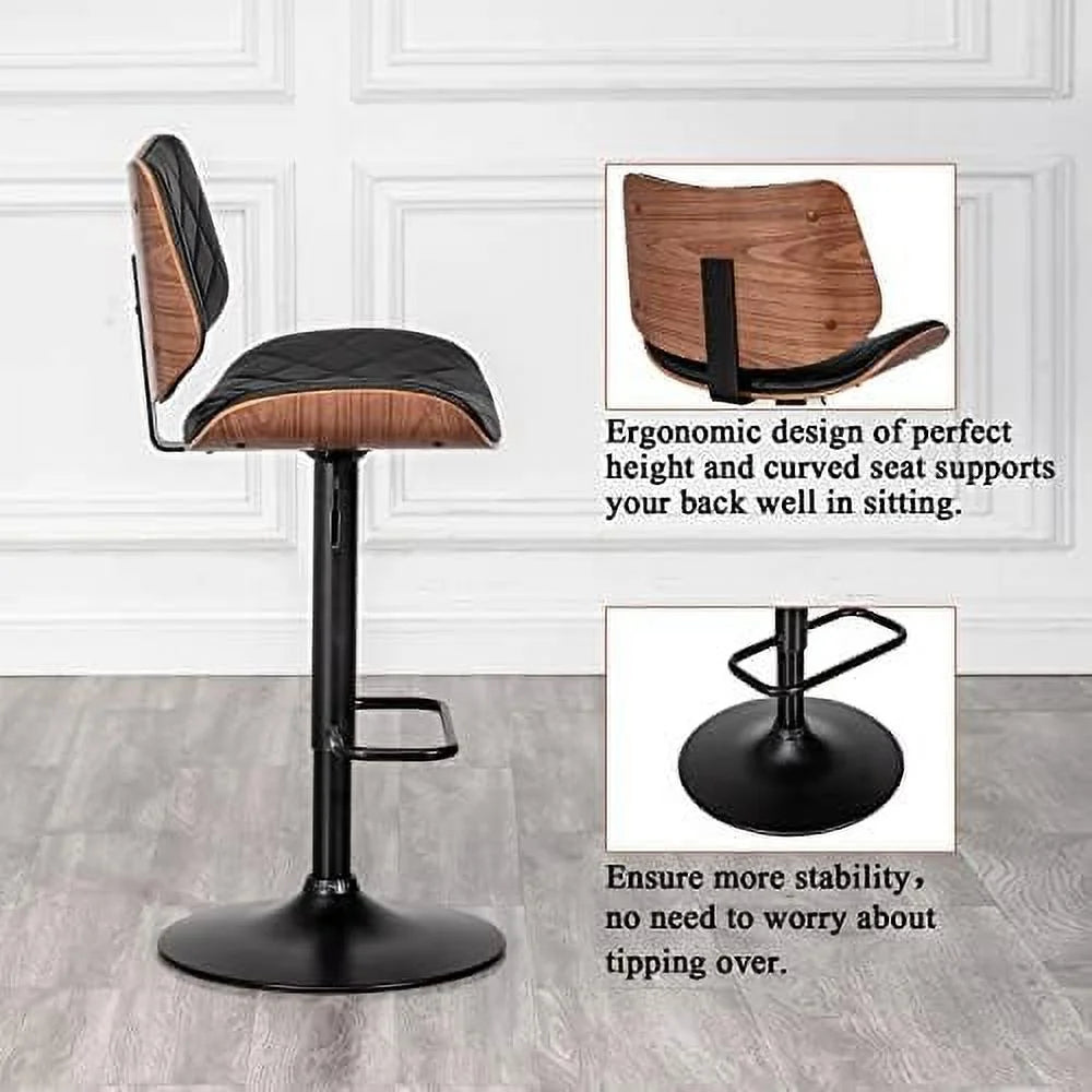 Green Leather Swivel Counter Height Stools Set of 2 B677050