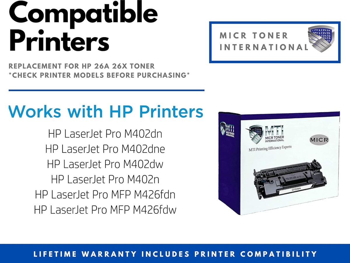MICR Toner Cartridge for HP CF226A M635