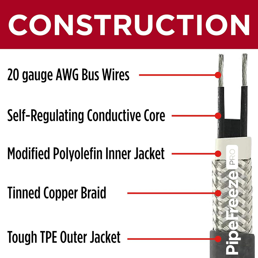 40 feet Self-Regulating Heat Cable, 120 volt V2266