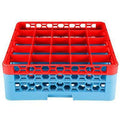 Red Color-Coded Glass Rack with 2 Extenders U686