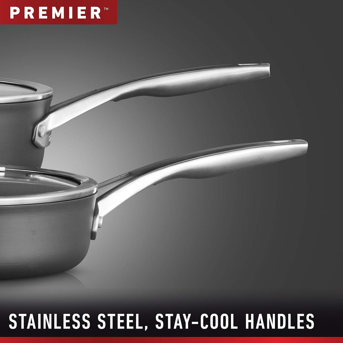 1.5-Quart Hard-Anodized Nonstick Sauce Pan with Cover Black V1839